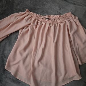 Rouge Helium Blush Off-Shoulder Blouse
